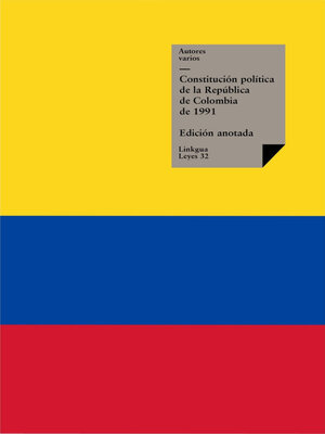 cover image of Constitución política de la República de Colombia de 1991